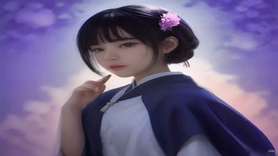 日本动漫热门新番画面，主角在樱花盛开的校园中奔跑，色彩鲜艳动感十足